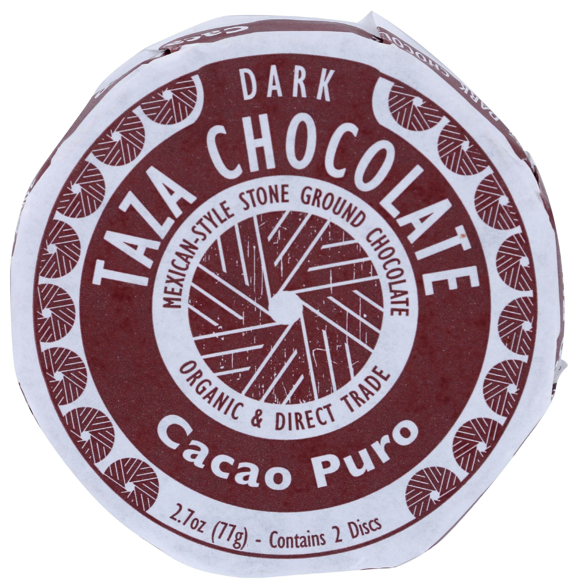 Taza Chocolate Organic Mexicano Disc 70% Dark Chocolate 2.7oz 12ct