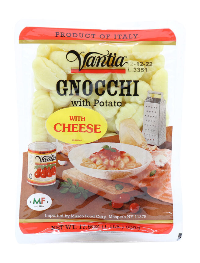 Wholesale Cheese Gnocchi Pasta Vantia 17.5 OZ-12 Ct Case Bulk