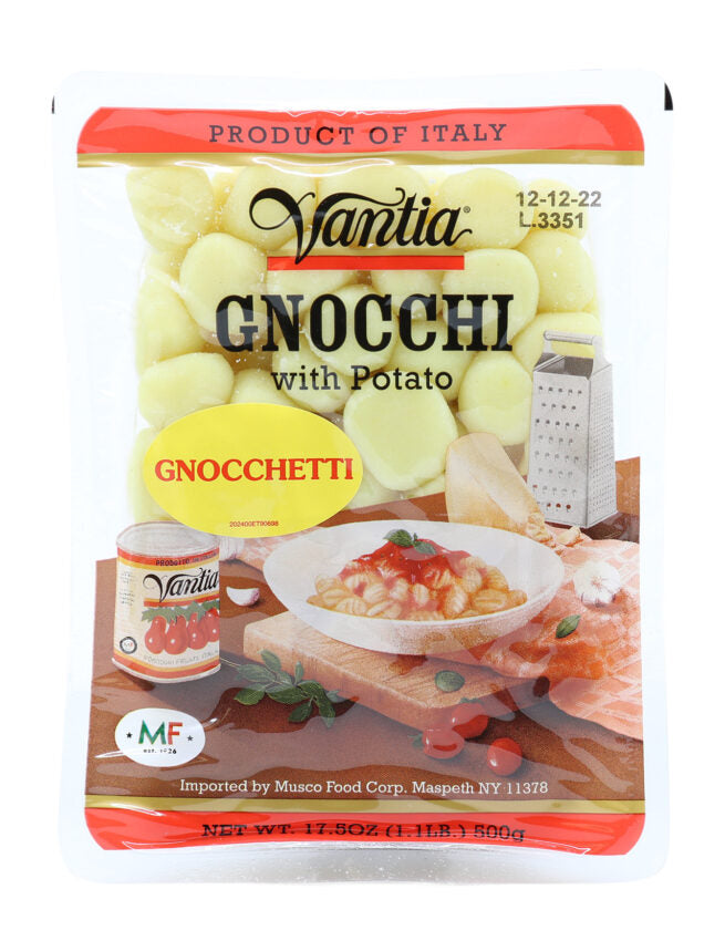 Wholesale Mini Gnocchi Pasta Vantia 17.5 OZ-12 Ct Case Bulk