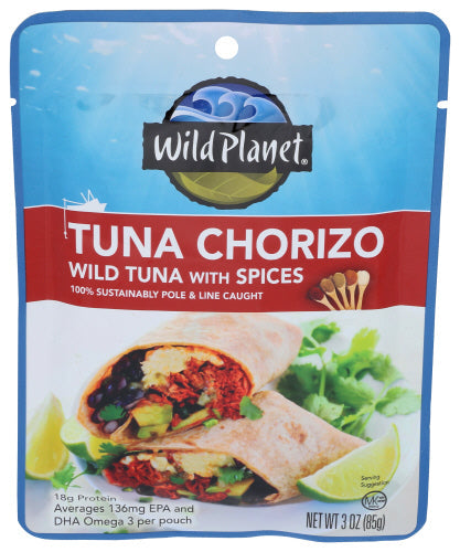 Wild Planet Tuna Chorizo With Tuna With Spices 3oz 24ct