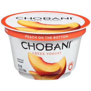 Wholesale Chobani Peach Greek Yogurt 5.3oz-12ct Case Bulk