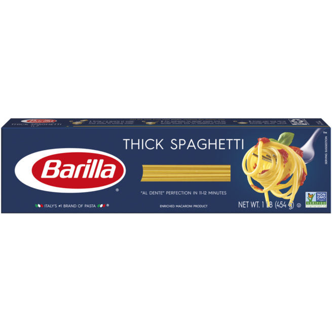 Wholesale Thick Spaghetti Pasta Barilla 1 LB-20 Ct Case Bulk