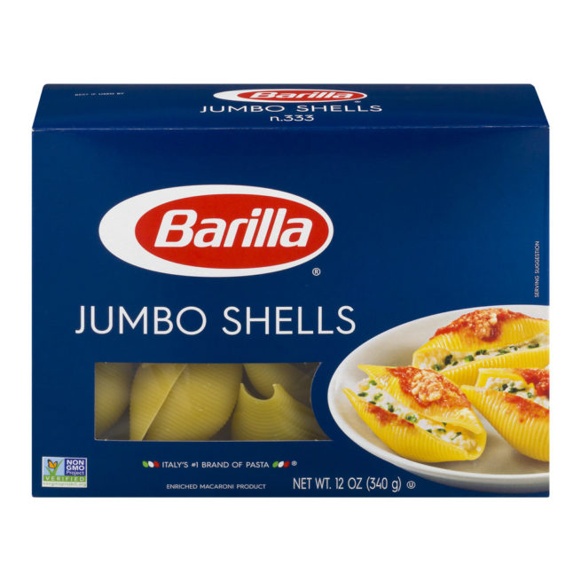 Wholesale Jumbo Shells Pasta Barilla 12 OZ-12 Ct Case Bulk