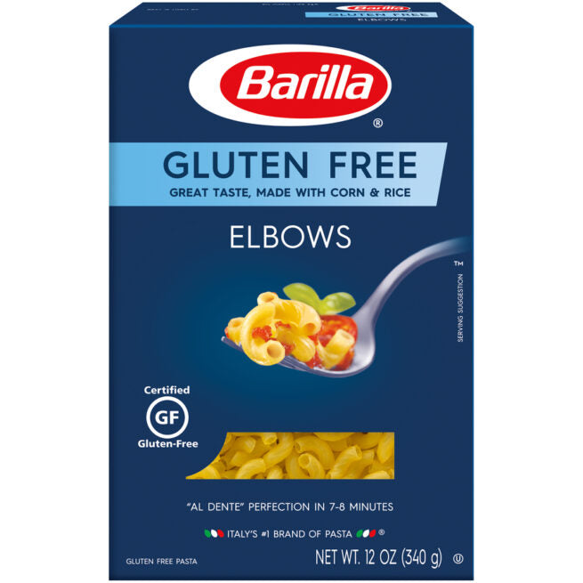 Wholesale Gluten Free Elbows Pasta Barilla 12 OZ-8 Ct Case Bulk