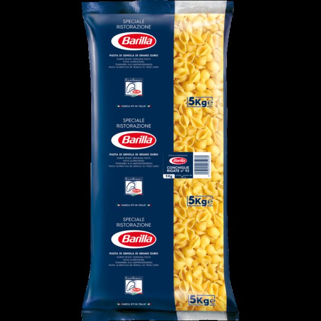 Barilla Conchiglie Rigate – Bulk Pasta 10 LB