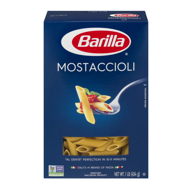 Wholesale Mostaccioli Pasta Barilla 1 LB-12 Ct Case Bulk