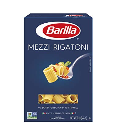 Wholesale Mezzi Rigatoni Pasta Barilla 1 LB-12 Ct Case Bulk