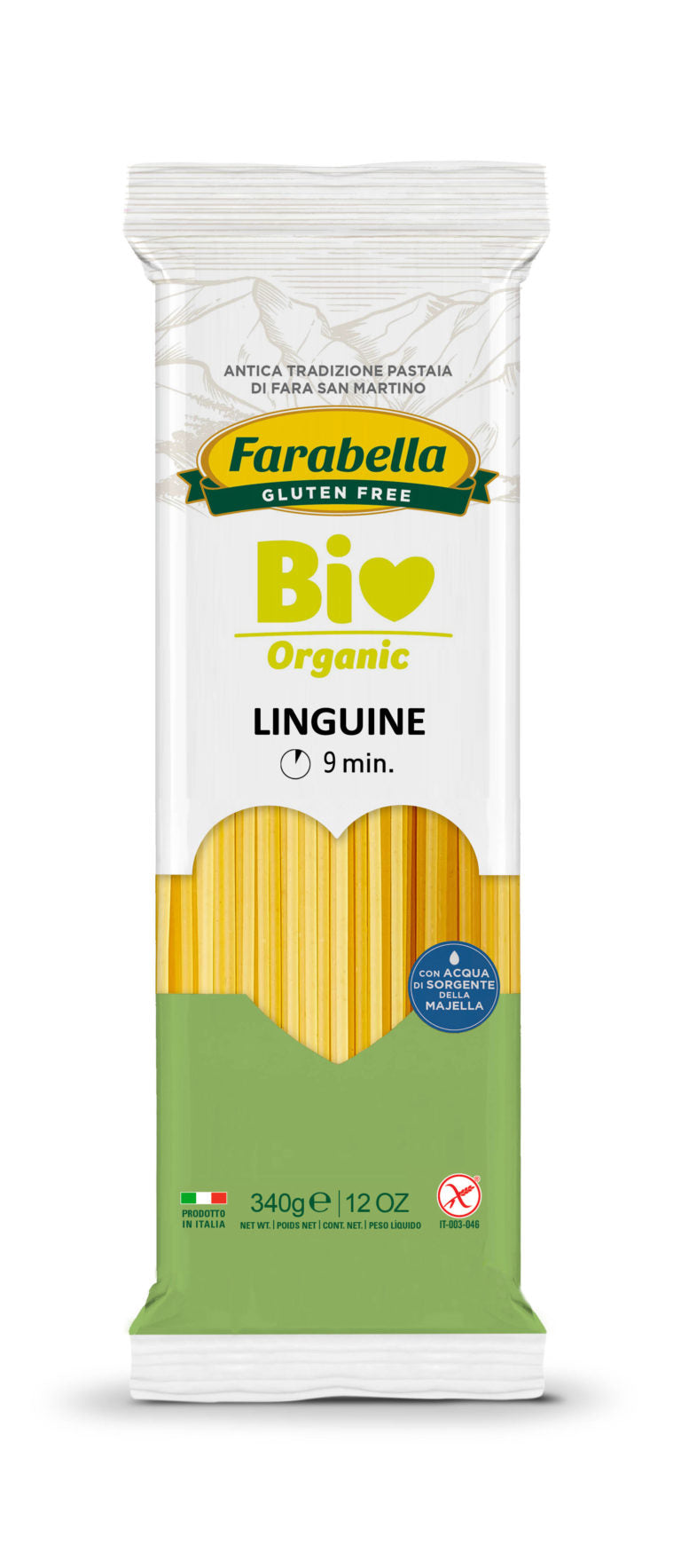 Farabella Organic Gluten Free Linguine Pasta 340 GR