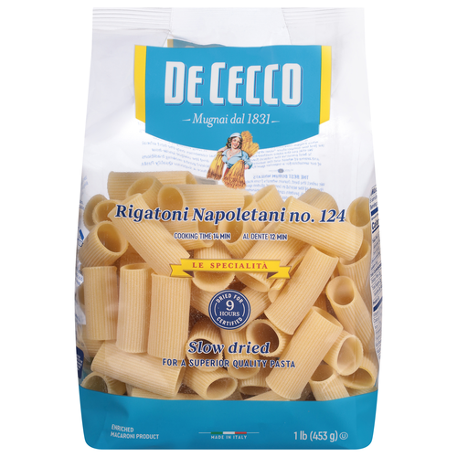 Wholesale De Cecco Rigatoni Napoletani Pasta 1 lb- Bulk