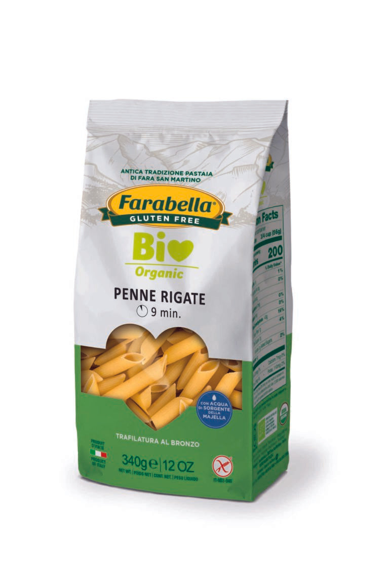 Farabella Organic Gluten Free Penne Rigate Pasta 340 GR