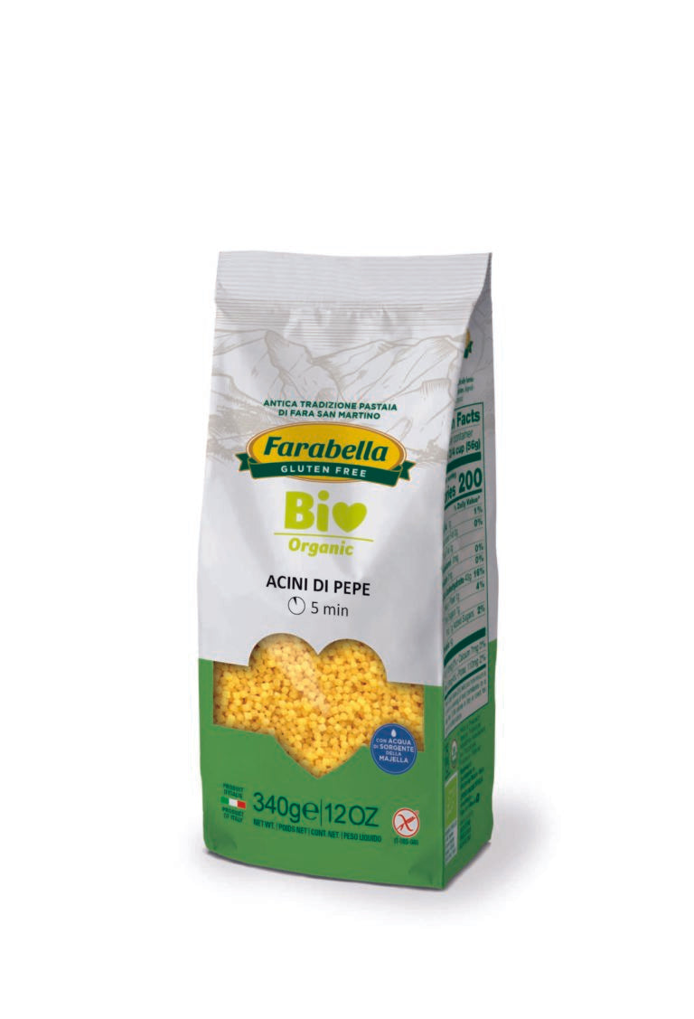 Farabella Organic Gluten Free Acini di Pepe Pasta 340 GR