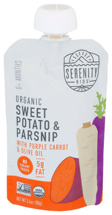 Wholesale Serenity Kids Organic Sweet Potato & ParsnipWith Purple Carrot and Olive Oil 3.5oz- Bulk