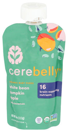 Wholesale Cerebelly Organic White Bean Pumpkin Apple Baby 4.0oz- Bulk