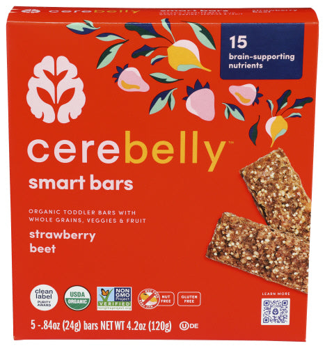 Cerebelly Smart Bar, Organic Strawberry & Beet 4.2oz
