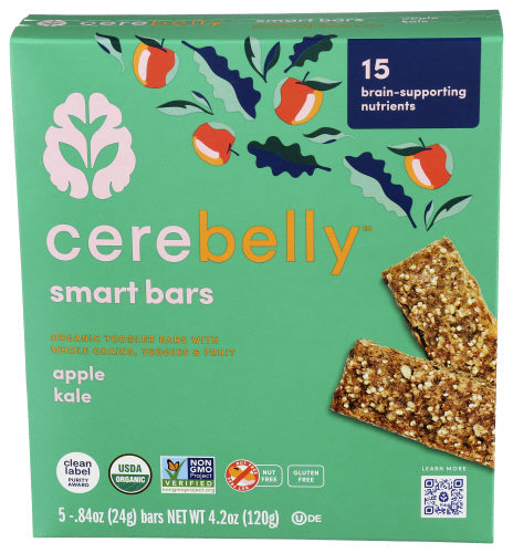 Cerebelly Smart Bars Apple Kale 4.2oz