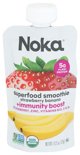 Noka Superfood Smoothie Strawberry Banana 4.22oz 6ct