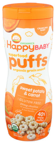 HappyBaby SuperFood Puffs Sweet Potato & Carrots 2.1oz