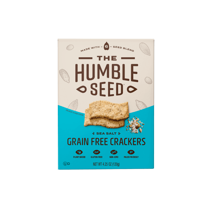 The Humble Seed Grain Free Crackers Sea Salt, 4.25 oz