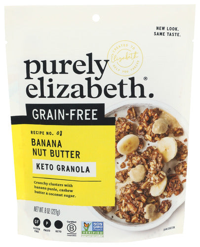 Purely Elizabeth Grain & Gluten Granola Banana Nut Butter Cereals 8oz 6ct