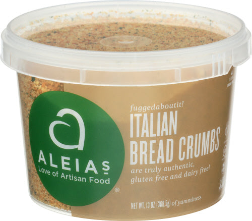Aleias Italian Bread Crumb Gluten Free 13 Oz Jar