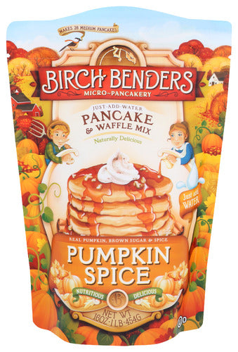 Birch Benders Griddle Cakes Mix Pancake Pumpkin Spice 16oz 6ct