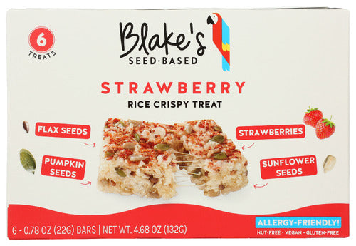 Blake's Seed Based Crispy Treats Strawberry 4.68oz 6ct