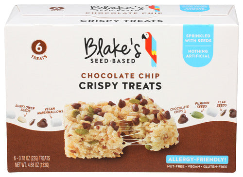 Blake's Seed Based Crispy Treat Chocolate Chip 4.68oz 6ct