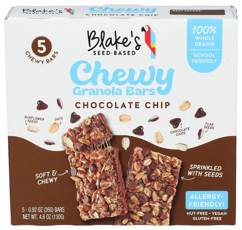 Blake’s Seed Based Chewy Granola Bars Chocolate Chip 4.6oz 6ct