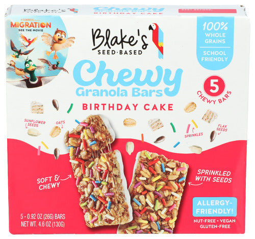 Blake’s Seed Based Chewy Granola Birthday Cake Bars 4.68oz 6ct