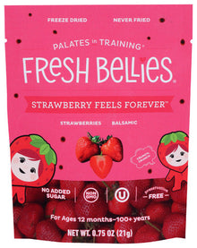 Wholesale Fresh Bellies Snack Strawberries Basalmic Freeze Dried 0.75oz- Bulk