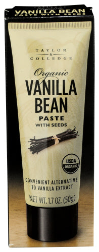 Wholesale Taylor & Colledge Paste Tube Organic Vanilla 50 g Bottle- Bulk