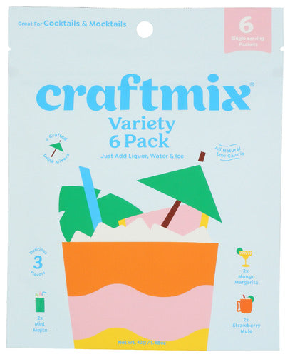 Craftmix Variety 6 Pack Cocktail Mixers 2.96oz 12ct