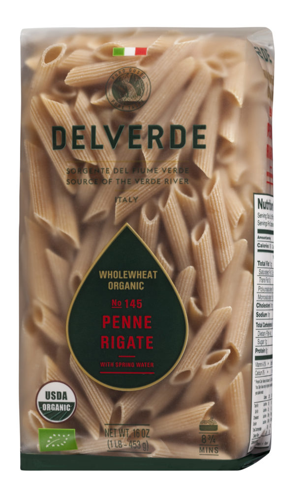 Wholesale Delverde Organic Whole Wheat Penne Pasta 1 LB-6ct Case Bulk