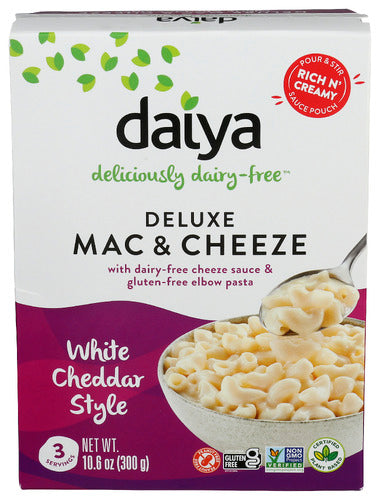 Daiya Cheezy Mac Deluxe White Cheddar Style Veggie Dairy Free 10.6oz 8ct