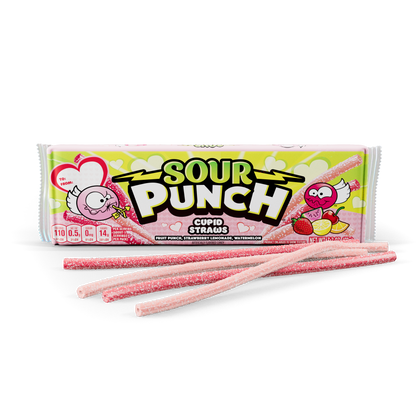 Wholesale Sour Punch Cupid Straws 3.2oz Trays- Bulk