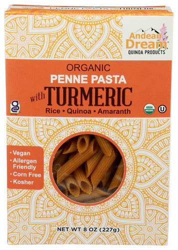 Andean Dream Organic Penne Pasta with Turmeric 8oz 8ct