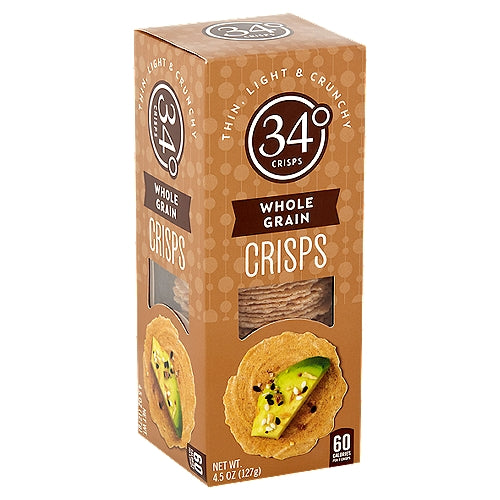 34 Degrees Whole Grain Crisps 4.5 Oz Box