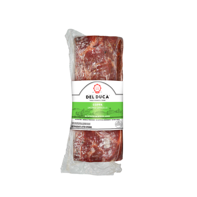 Wholesale Del Duca Uncured Sweet Coppa Pork 3 LB-3 Ct Case Bulk