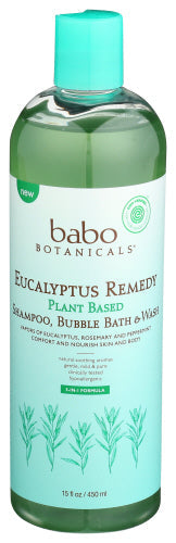 Wholesale Babo Botanical Bubble Wash Eucalyptus Remedy Shampoo 15 oz- Bulk