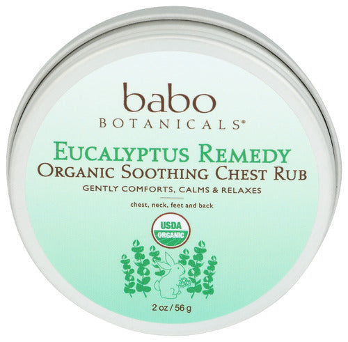 Babo Botanicals Eucalyptus Remedy Plant Based Soothing Chest Rub 2.0oz