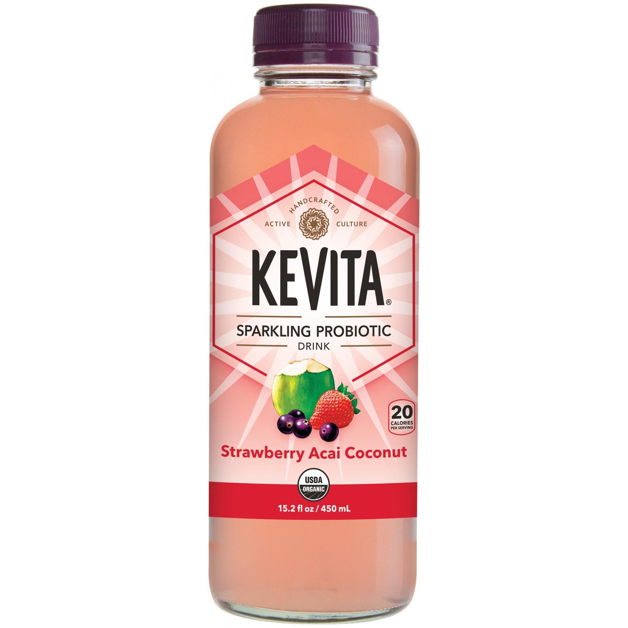 Kevita Strawberry Acai Coconut Sparkling 15.2 Fl Oz