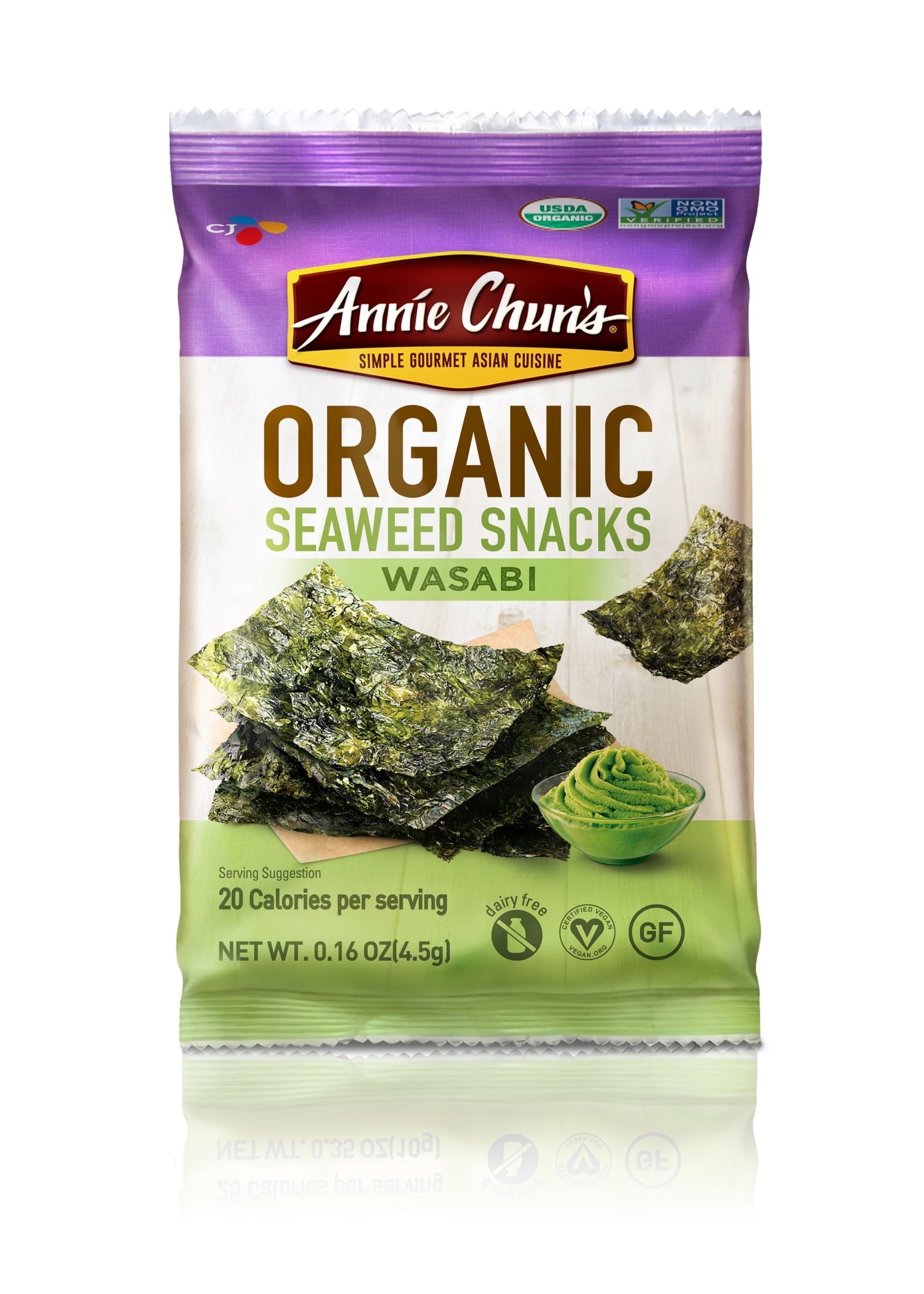 Annie Chun's Seaweed Snack - Wasabi .16 oz Bag