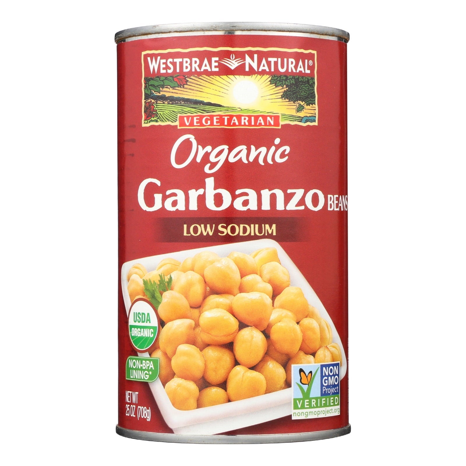 Westbrae Natural Organic Garbanzo Beans 25 Oz