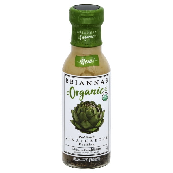 Briannas Organic Dressing Vinaigrette Real French 10 oz Bottle