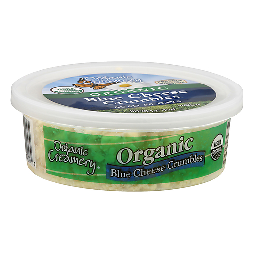 Wholesale Organic Creamery Crumbles Blue Cup Cheese 4 oz-12ct Case Bulk