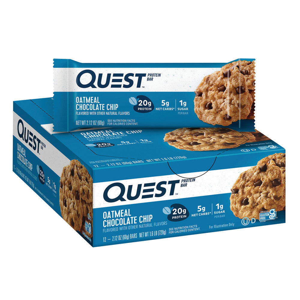 Wholesale Quest Oatmeal Chocolate Chip Protein Bar 2.1 Oz- Bulk