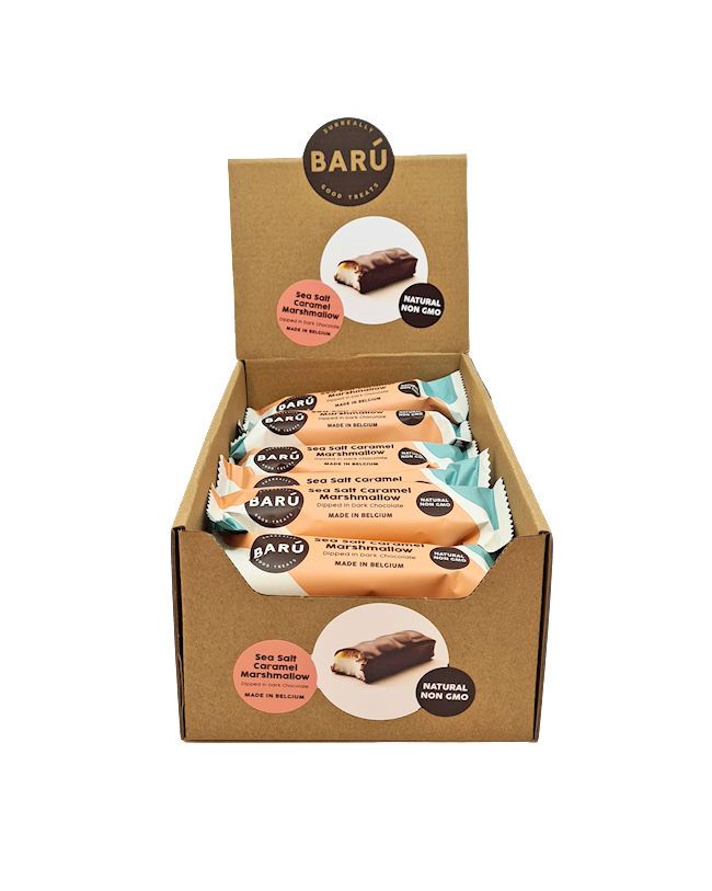 Wholesale Baru Dark Chocolate Marshmallow Bar with Nutty Sea Salt Caramel 1.06 OZ- Bulk