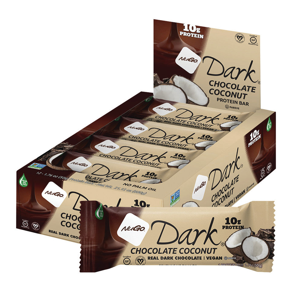 Wholesale Nugo Dark Chocolate Coconut Protein Bar 1.76 Oz- Bulk