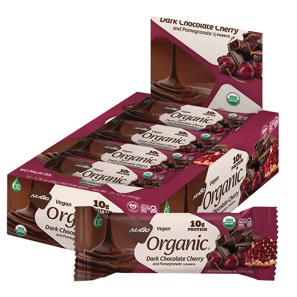 Wholesale Nugo Organic Dark Chocolate Pomegranate Protein Bar 1.76 Oz- Bulk