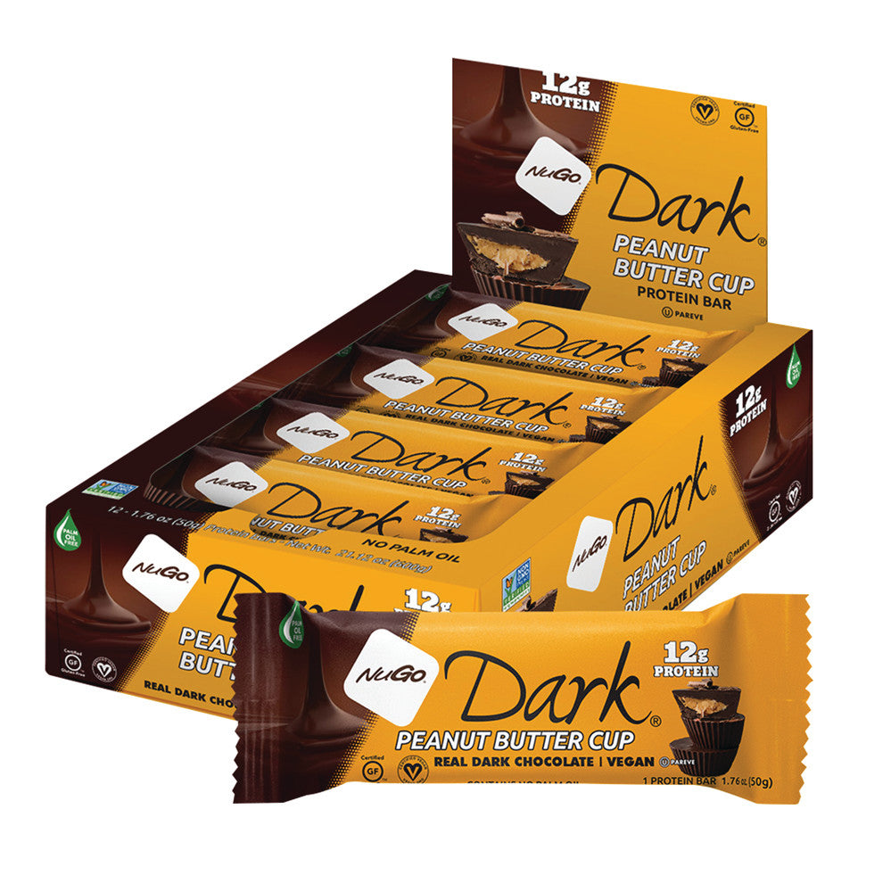 Wholesale Nugo Dark Chocolate Peanut Butter Cup Protein Bar 1.76 Oz- Bulk